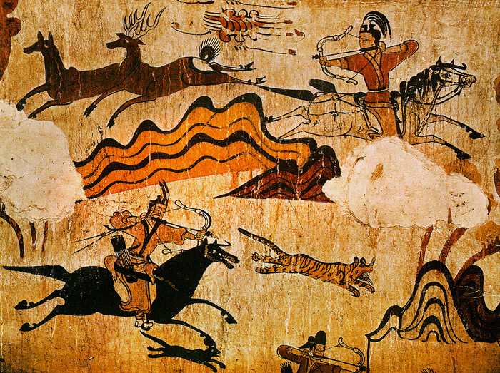 배달의 민족 CF, 익숙한데 어디서 봤더라!!? 고구려 고분벽화 >수렵도<