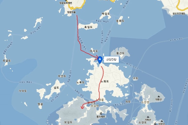 해남 땅끝항에서 페리 타고 노화도 내려 보길도로 갑니다