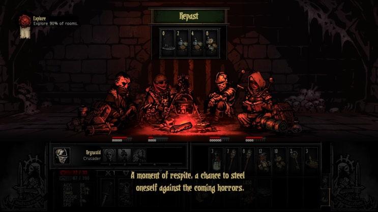 다키스트 던전 Darkest Dungeon 플레이 기록 3 이 게임은 극초반이 힘듭니다 Apprentice Ruins Medium 2nd Week 네이버 블로그