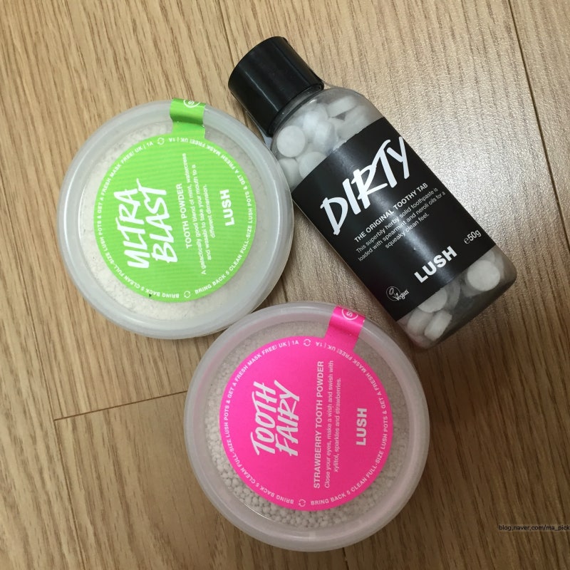 뷰티 Lush 고체치약 Tooth Powder Ajona 치약 네이버 블로그