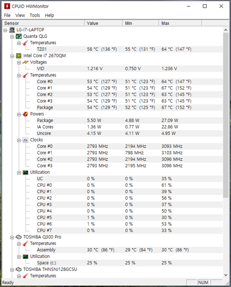 Hwmonitor 프로그램으로 Cpu 온도측정하고 노트북에 서멀구리스 도포하여 컴퓨터 다운현상 해결 네이버 블로그