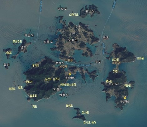 소안대교 구도까지의 1차 공사는 거의 완성