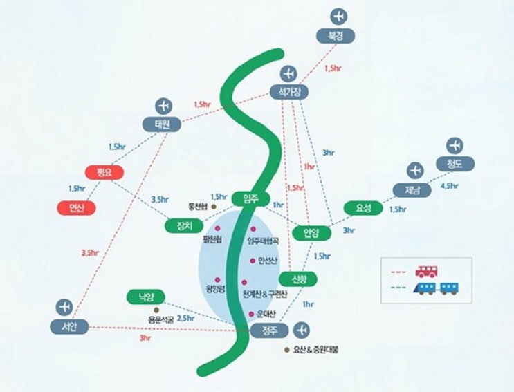 부산출발 중국 석가장/태항산(3박4일) 여행 계획