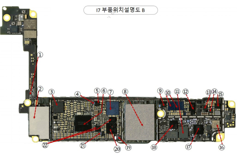 아이폰7 메인보드 부품 명칭 및 고장 증상 2탄 B 뒷면 Iphone7 Mainboard B 네이버 블로그